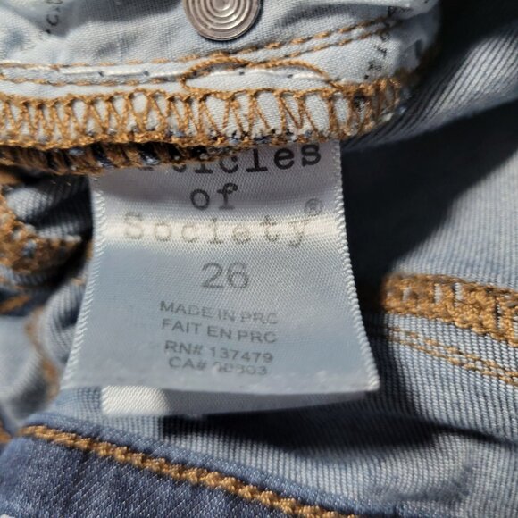 Articles Of Society Jeans Womens Size 26 Skinny Low Rise Medium Wash Denim Pants - Picture 6 of 6